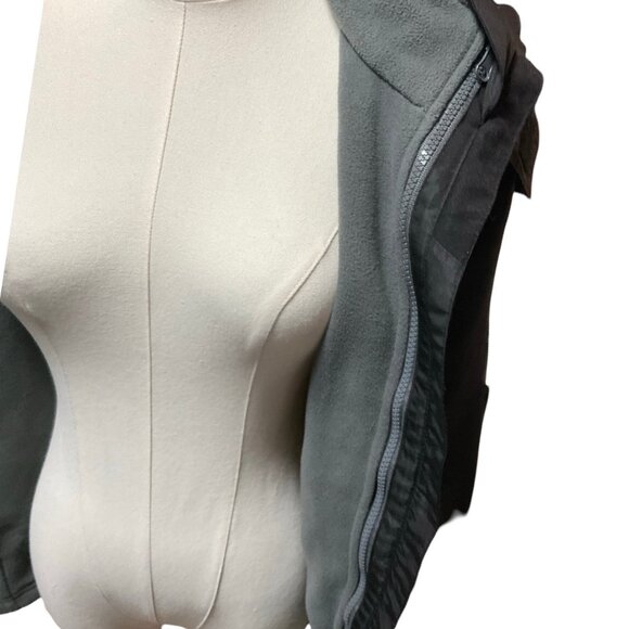 Black Hooded Jacket w/ Removeable Inner Fleece Jacket - Picture 6 of 6